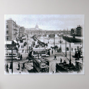 O'Connell Bridge and River Liffey, Dublin Poster