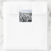 O'Connell Bridge and River Liffey, Dublin Quadratischer Aufkleber (Tasche)
