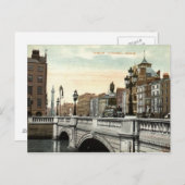 O'Connell Bridge, Dublin, Irland 1915 Vintag Postkarte (Vorne/Hinten)