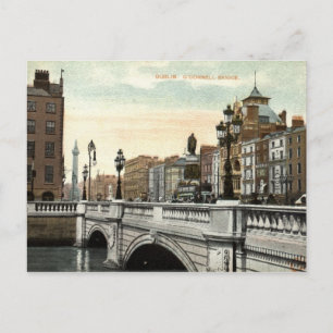 O'Connell Bridge, Dublin, Irland 1915 Vintage Postkarte