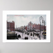 O'Connell Bridge, Dublin, Irland, Vintag Poster (Vorne)