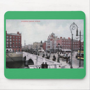 O'Connell Bridge, Dublin, Irland, Vintag Style m Mousepad