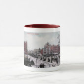 O'Connell Bridge, Dublin, Irland, Vintag Style Tasse (Zentrum)