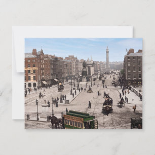 O'Connell Bridge und O'Connell Street 1890  Feiertagskarte