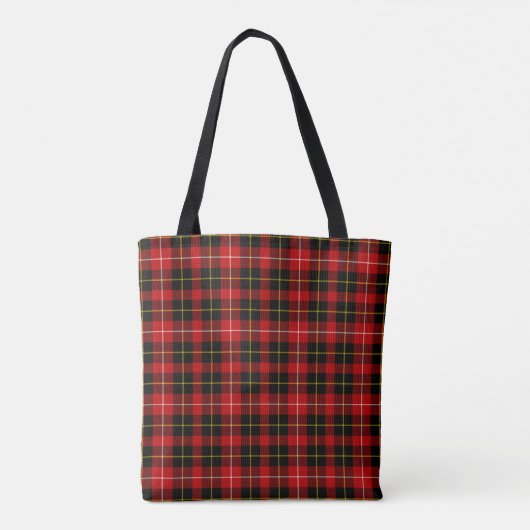 O'Connell Clan Tartan Red Kariert Monogram Tasche (Rückseite)