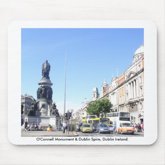 O'Connell Monument & Dublin Spire, Dublin Irland Mousepad (Vorne)