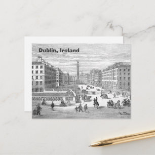 O'Connell Street Altes Dublin Irland Postkarte