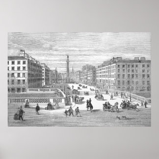 O'Connell Street Vintag Dublin Ireland Poster