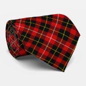 O'Connell Tartan Red and Black Kariert Krawatte (Gerollt)