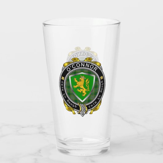 O'Connor/Connor (Kerry) Irish Shield Beer Glass Glas (Rückseite)