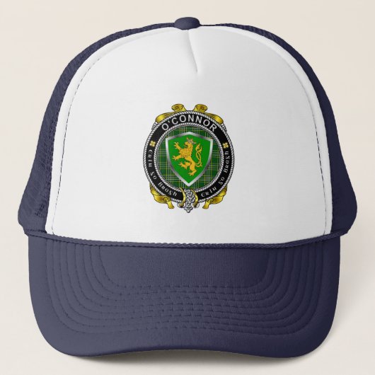 O'Connor/Connor (Kerry) Irish Shield Trucker Hat Truckerkappe (Vorderseite)
