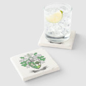 O'Connor-Wappen Steinuntersetzer (Seitenansicht)