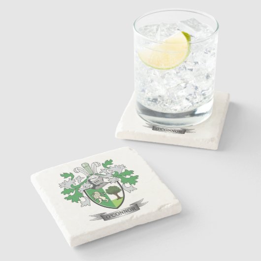 O'Connor-Wappen Steinuntersetzer (Seitenansicht)