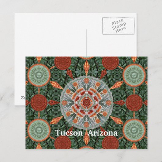 Ocotillo Mandala Array Postcard Postkarte (Vorne/Hinten)