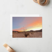 Ocotillo Sunrise Mitteilungskarte (Vorderseite/Rückseite Beispiel)