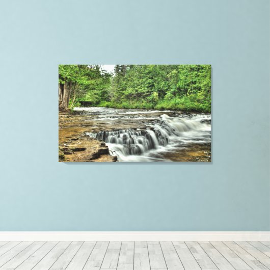 Ocqueoc Falls, Michigan Leinwanddruck (Insitu (Holzboden))