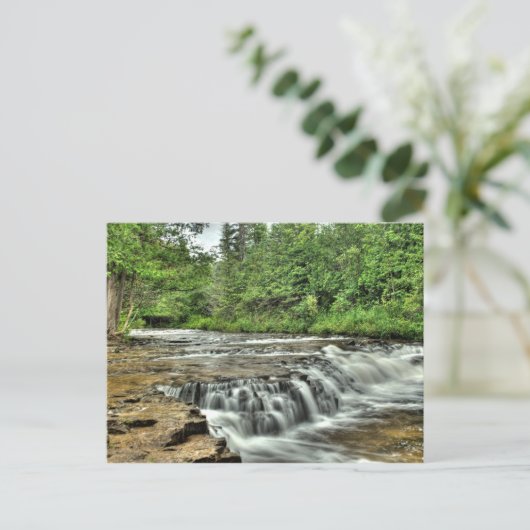 Ocqueoc Falls, Michigan Postkarte (Stehend Vorderseite)