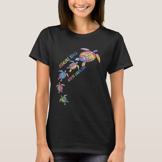 Ocracoke Beach North Carolina Sea Turtle Lover Vac T-Shirt (Vorderseite)