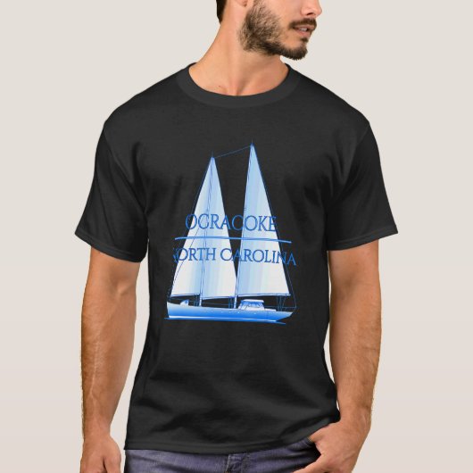 Ocracoke Coastal Nautical Sailing T-Shirt (Vorderseite)