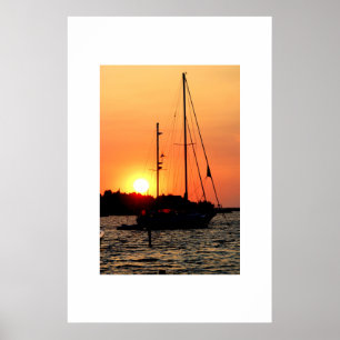 Ocracoke Hafen-Sonnenuntergang Poster