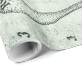 Ocracoke Inlet Map - Blackeard's Anchoring (1733) Geschenkpapier (Rolleneckpunkt)