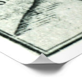 Ocracoke Inlet Map - Blackeards Anchoring (1733) Poster (Ecke)