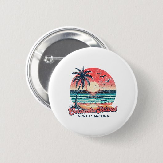 Ocracoke-Insel Button (Vorne & Hinten)