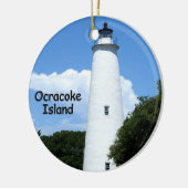 Ocracoke Insel-Leuchtturm Keramikornament (Links)