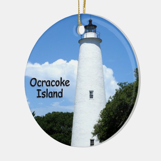 Ocracoke Insel-Leuchtturm Keramikornament (Links)