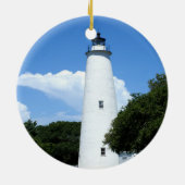 Ocracoke Insel-Leuchtturm Keramikornament (Hinten)