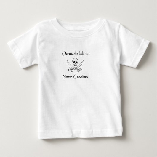 Ocracoke Insel-North Carolina-Piraten-Logo Baby T-shirt (Vorderseite)