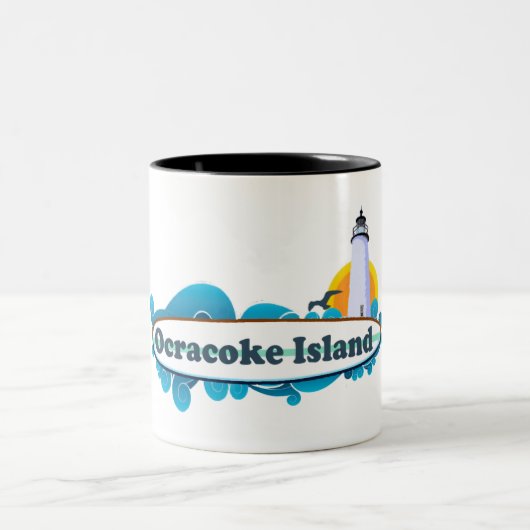 Ocracoke Insel Zweifarbige Tasse (Mittel)
