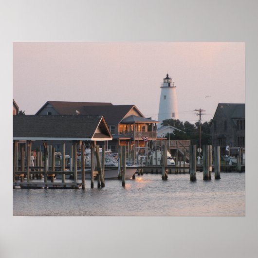 Ocracoke Island Harbour Poster (Vorne)