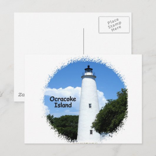 Ocracoke Island Light Postkarte (Vorne/Hinten)