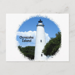 Ocracoke Island Light Postkarte