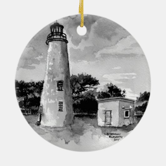 Ocracoke Island Lighthouse Ornament (Hinten)
