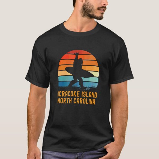Ocracoke Island North Carolina Sasquatch Souvenir T-Shirt (Vorderseite)