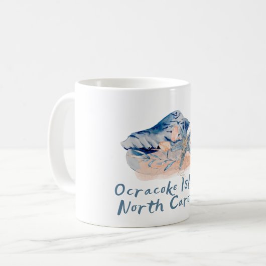 Ocracoke Island Seashells Kaffeetasse (Vorderseite Links)