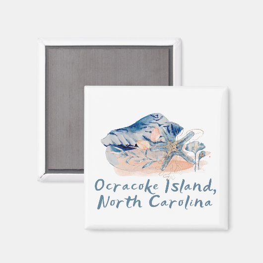 Ocracoke Island Seashells Magnet (Vorderseite/Rückseite)
