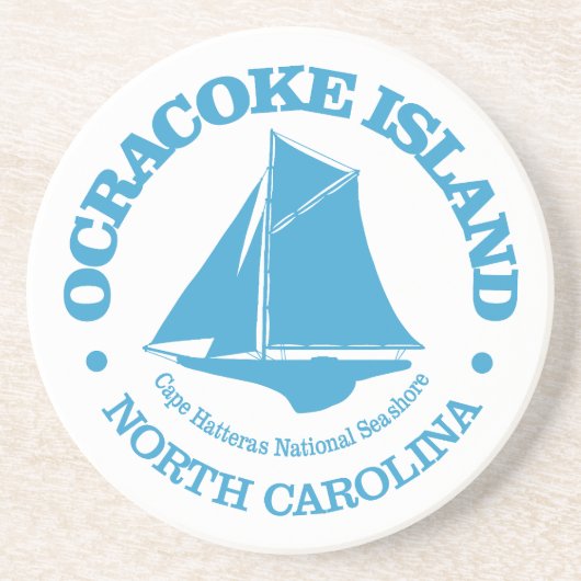 Ocracoke Island (Sloop) Getränkeuntersetzer (Vorne)