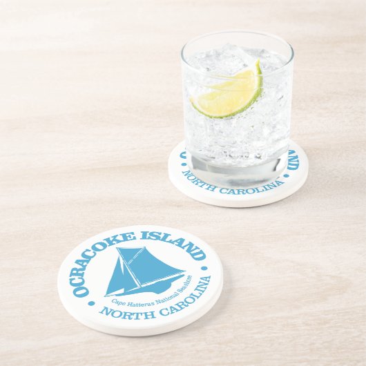 Ocracoke Island (Sloop) Getränkeuntersetzer (Seite)