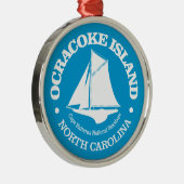 Ocracoke Island (Sloop) Ornament Aus Metall (Rechts)