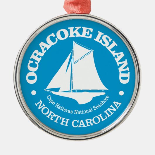 Ocracoke Island (Sloop) Ornament Aus Metall (Vorne)