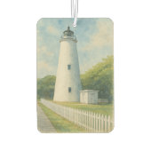 Ocracoke Leuchtturm Aquarell Autolufterfrischer (Rückseite)