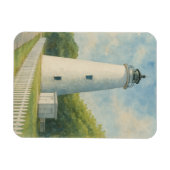Ocracoke Leuchtturm Aquarell Magnet (Horizontal)