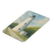 Ocracoke Leuchtturm Aquarell Magnet (Linke Seite)