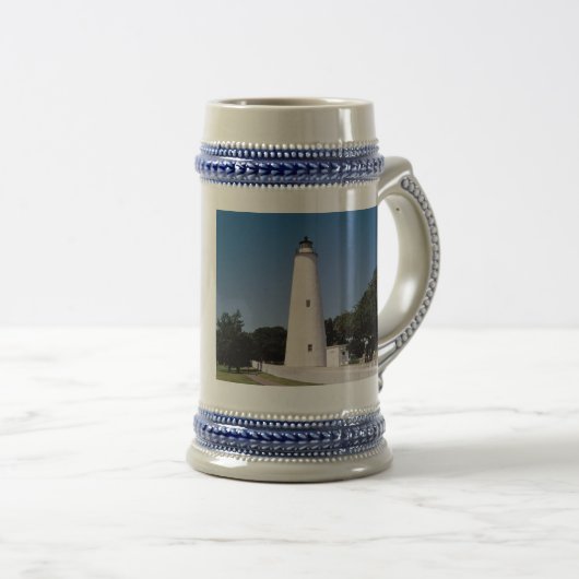 Ocracoke-Leuchtturm Bierglas (VorderseiteRechts)