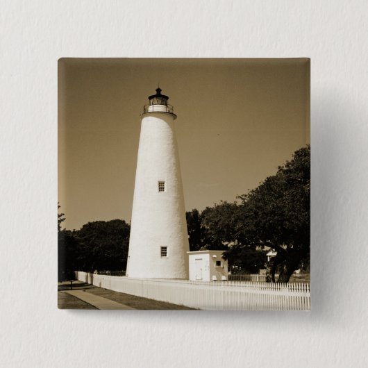 Ocracoke-Leuchtturm Button (Vorderseite)