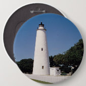 Ocracoke-Leuchtturm Button (Vorne & Hinten)