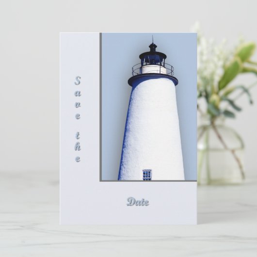 Ocracoke Leuchtturm Einladung (Stehend Vorderseite)